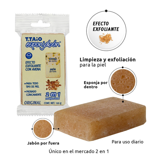 Barra de Esponjabón de Avena, Exfoliante