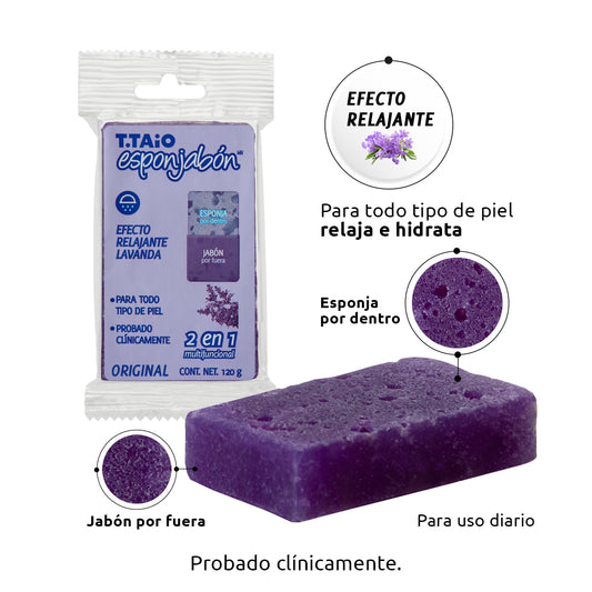 Barra de Esponjabón de Lavanda, Relajante