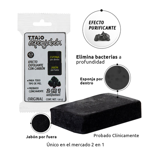 Barra de Esponjabón de Carbón, Purificante